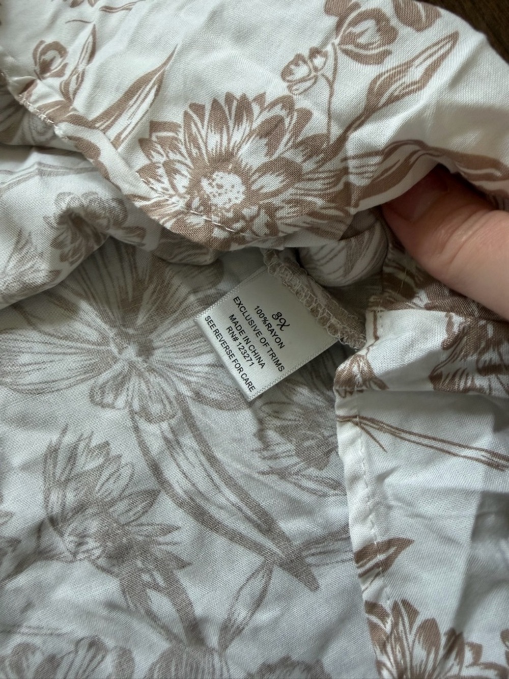 Justify Beige Floral Maxi Dress with Button Detail - Picture 5 of 7
